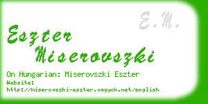 eszter miserovszki business card